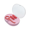 Two-level box for caps, aligners, retainers + 2 pads + 1 hook, Pink